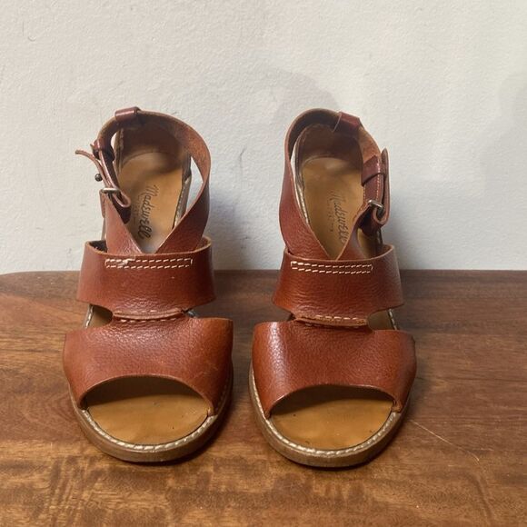 Madewell Tan Leather Strappy Sandals - Picture 5 of 11